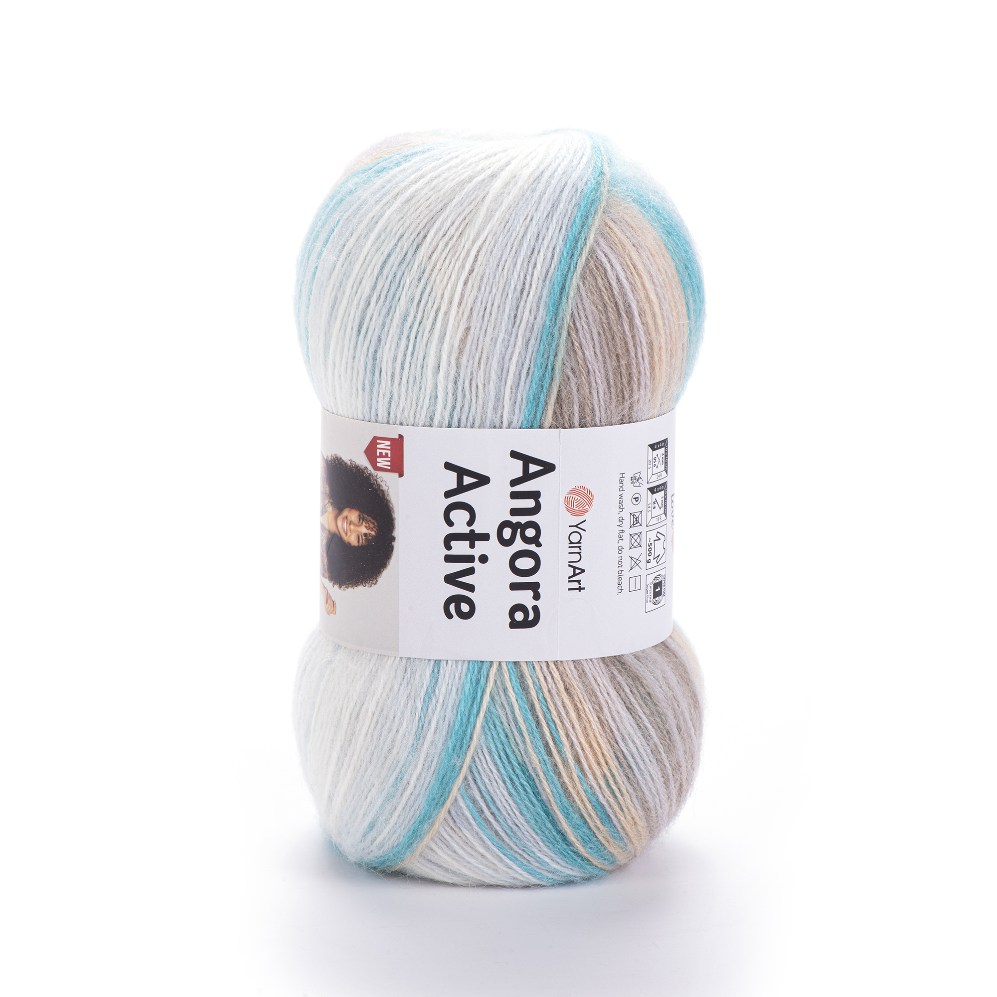 YarnArt Angora Active Wolle 100g – weiches Garn aus 20% Wolle, 80% Acryl für Strick- und Häkelprojekte