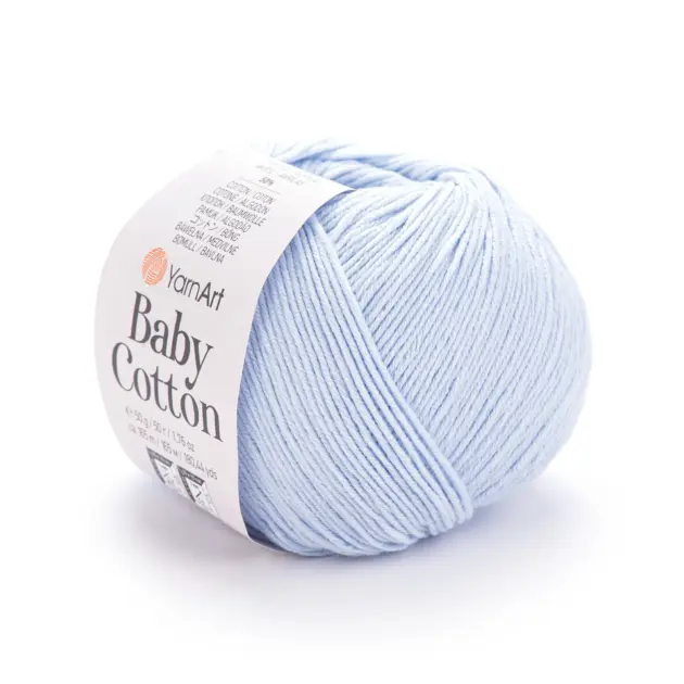 YarnArt Baby Cotton Wolle 50g – soft yarn made of 50% cotton, 50% acrylic for knitting and crochet projects