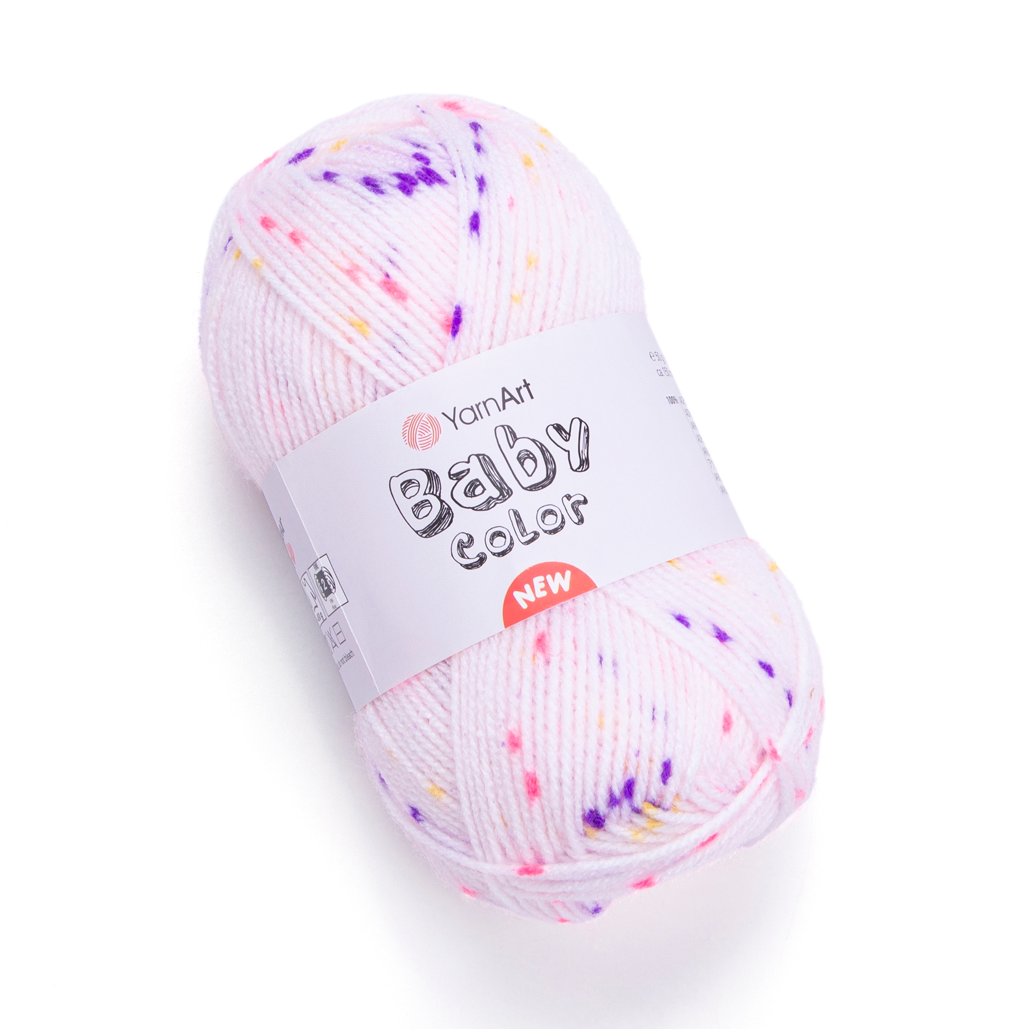 YarnArt Baby Color Wolle 50g – hilo suave 100% acrílico para proyectos de tejer y ganchillo