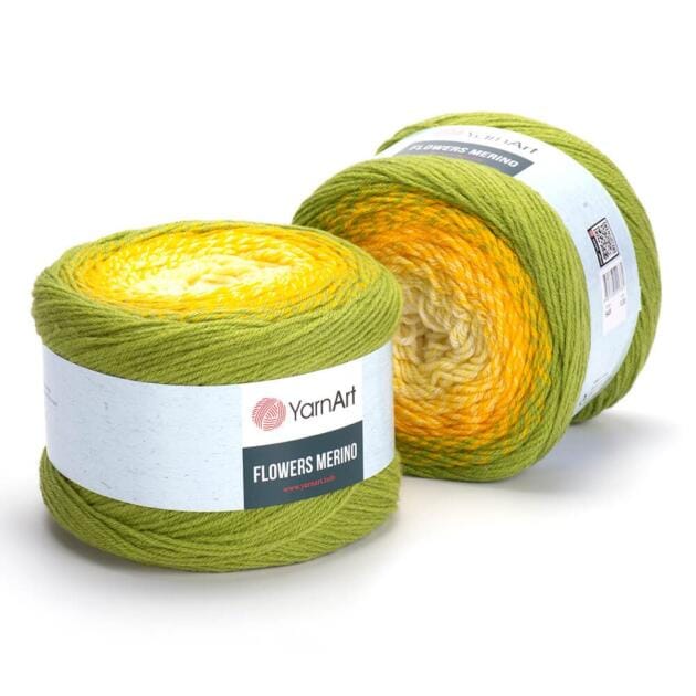 YarnArt Flowers Merino Wolle 225g – soft yarn made of 25% wool, 75% acrylic for knitting and crochet projects