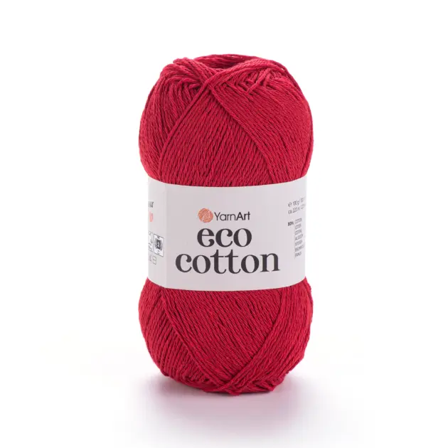 YarnArt Eco Cotton yarn 100 g – soft yarn made of 80% cotton, 20% polyester for knitting and crochet projects.