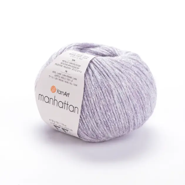 YarnArt Manhattan Wolle 50g – soft yarn made of 56% metallic yarn, 7% wool, 7% viscose, 30% polyacrylic for knitting and crochet projects
