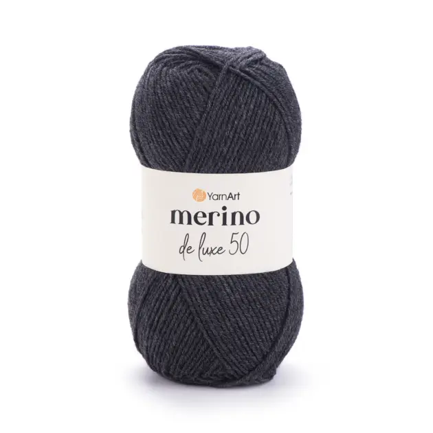 YarnArt Merino De Luxe 50 Yarn 100g – soft yarn made of 50% wool, 50% acrylic for knitting and crochet projects