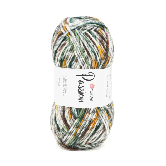 YarnArt Passion yarn 100g – soft yarn made of 20% wool, 80% polyacrylic for knitting and crochet projects