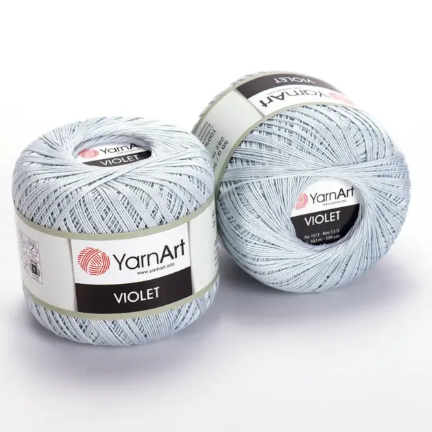 YarnArt Violet yarn 50g – fine yarn made of 100% mercerized cotton for knitting and crochet projects