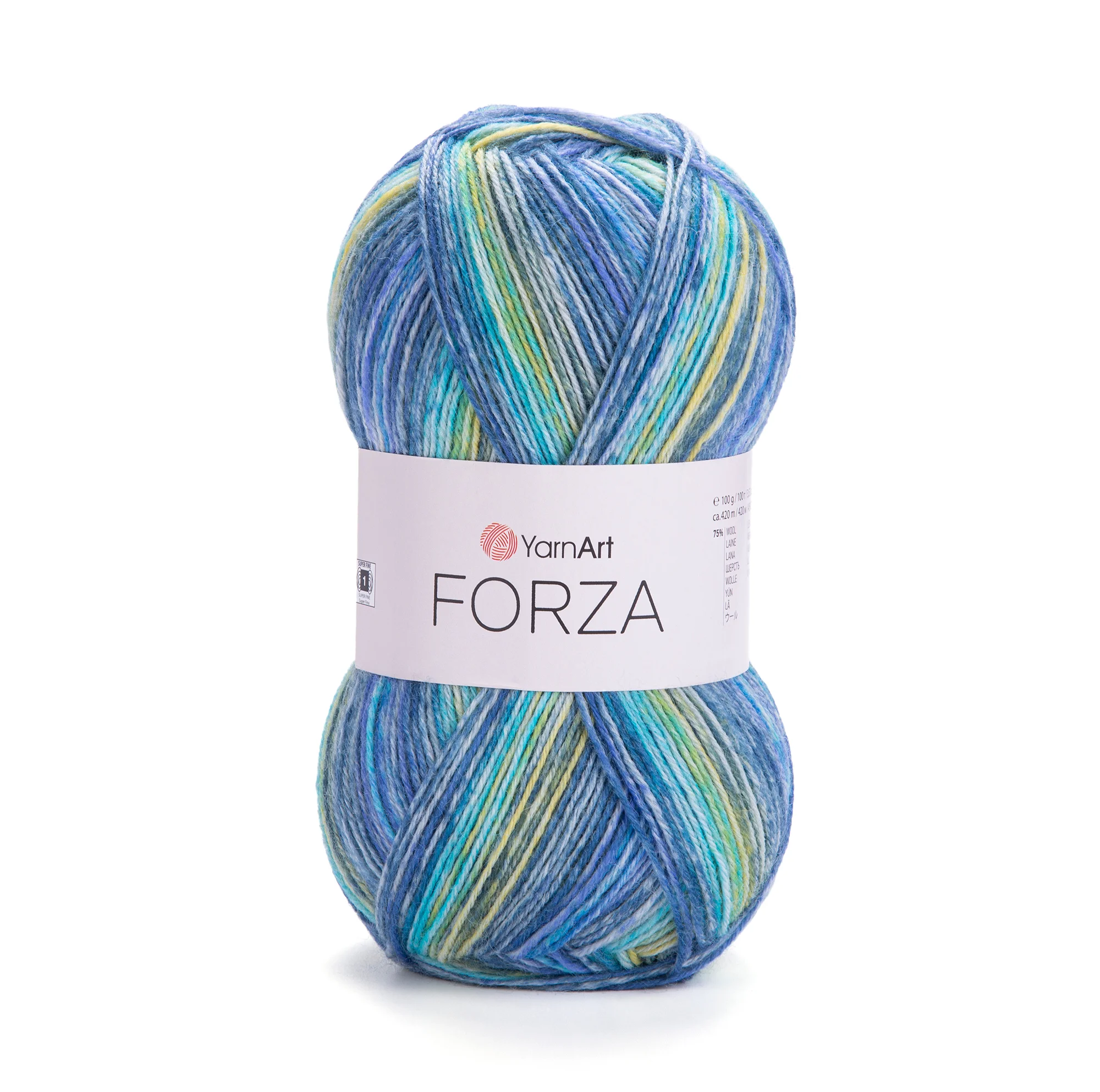 YarnArt Forza fil 100g – fil de haute qualité composé de 75 % laine, 25 % polyamide pour projets de tricot et de crochet