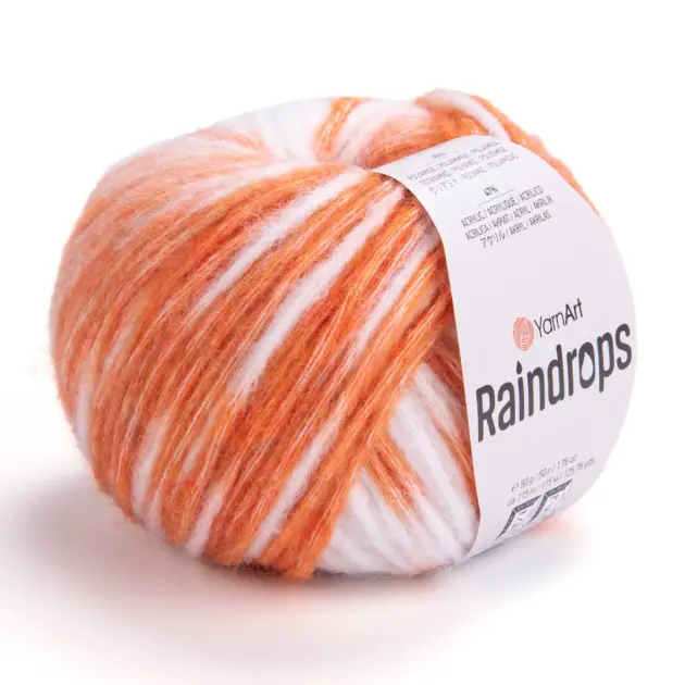 YarnArt Raindrops yarn 50g – soft yarn made of 18% wool, 35% polyamide, 47% polyacrylic for knitting and crochet projects