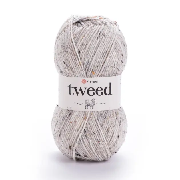 YarnArt Tweed yarn 100g – soft yarn made of 30% wool, 60% polyacrylic, 10% viscose for knitting and crochet projects