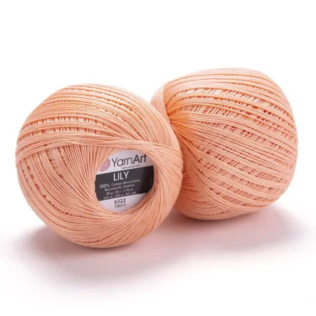 YarnArt Lily yarn 50g – fine yarn made of 100% mercerized cotton for knitting and crochet projects